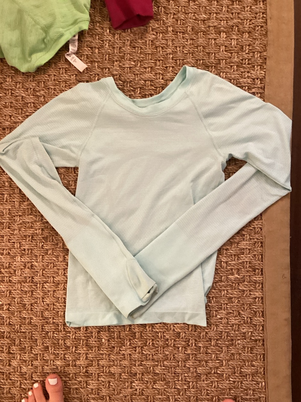 lululemon athletica light aqua  long sleeve